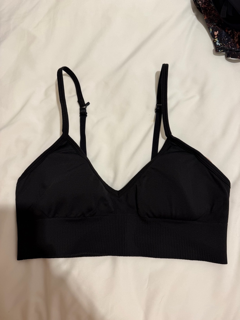 lululemon athletica Black Seamless Light-Support Bralette racerback optional